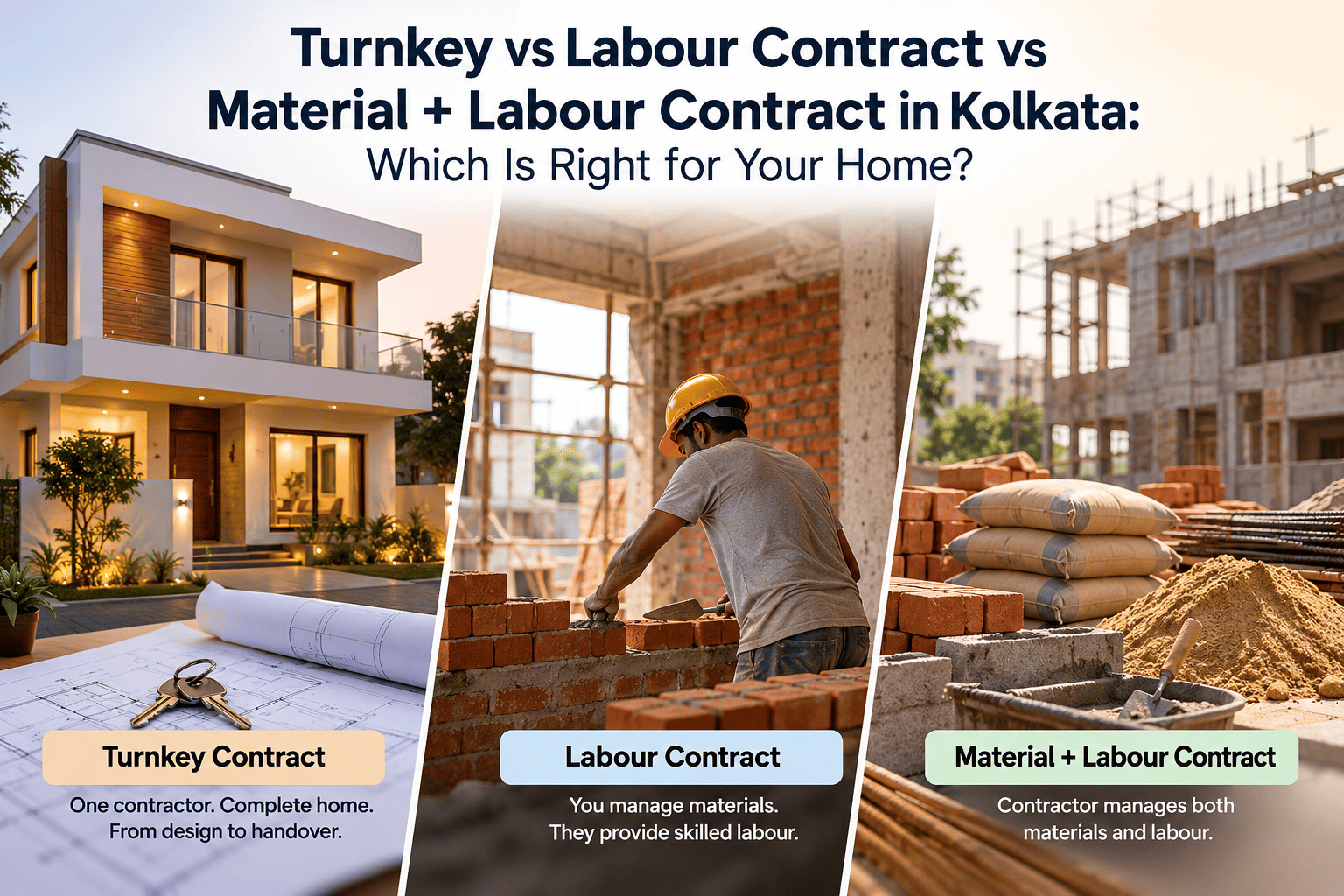 Turnkey vs Labour vs Material + Labour Contract in Kolkata
